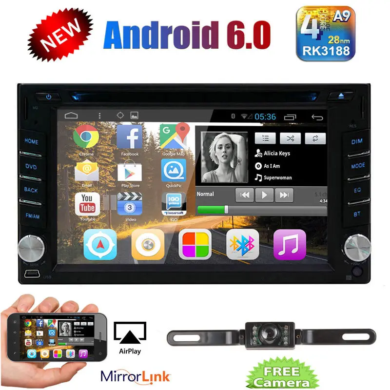 Android 6 0 Double 2DIN font b Car b font font b Radio b font Stereo