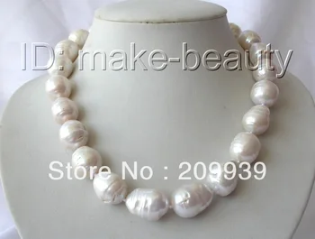 

6688fayan 001993 baroque white reborn keshi freshwater cultured pearl necklace