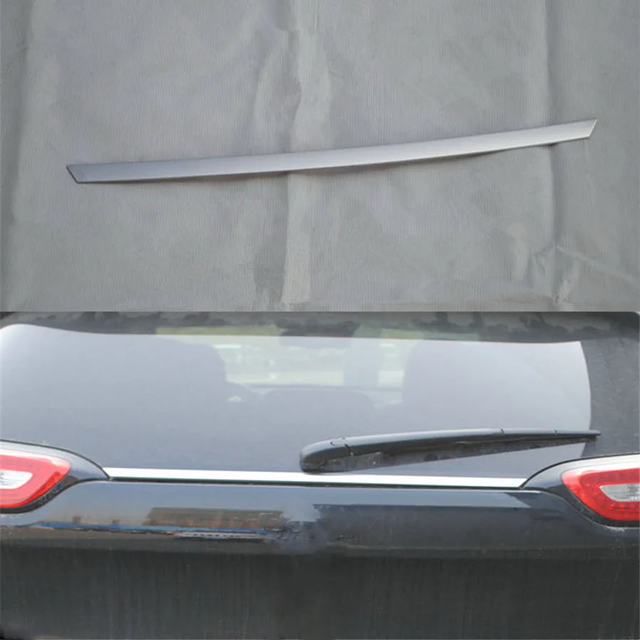 

YAQUICKA Stainless Steel Exterior Car Tail Gate Trunk Door up Trim Strip Cover Sticker Styling For Jeep Cherokee 2014-2016