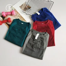 Супернизкие цены, женские спортивные футболки для фитнеса бега, женские эластичные мягкие спортивные топы для йоги с длинными рукавами, быстросохнущие рубашки