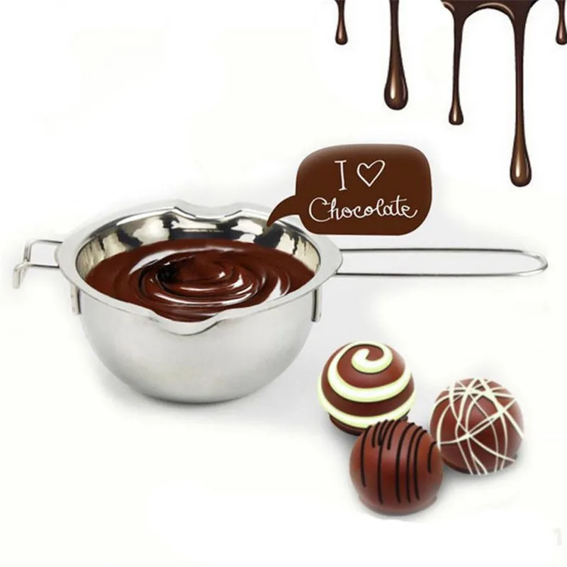 

2018 Hot Chocolate Melting Pot Stainless Stock Pot Pan Practical Kitchen Tool For Butter Cream Milk Boiling Durable Bowl Boiler