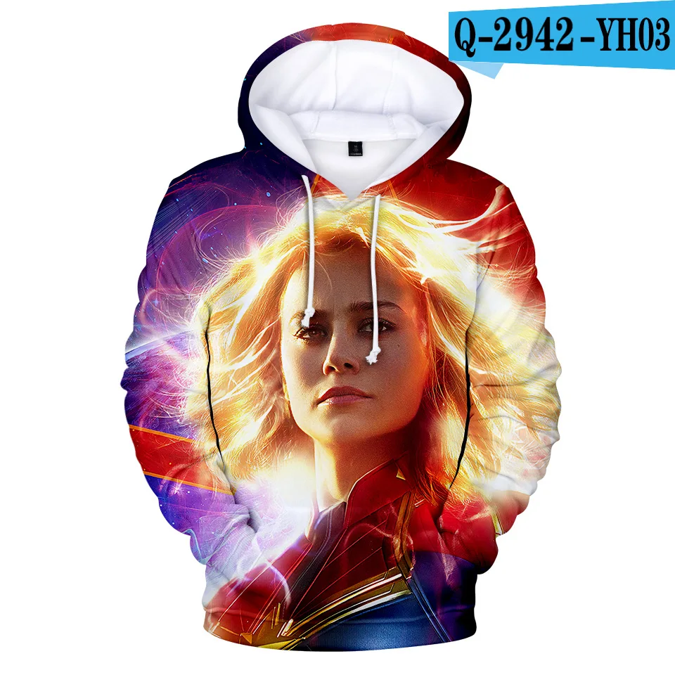 Carol Danvers 3D костюм капитана Марвел из фильма мужская куртка для мужчин/wo для мужчин Косплей уличная Толстовка для мужчин/женщин толстовка с капюшоном - Цвет: 9