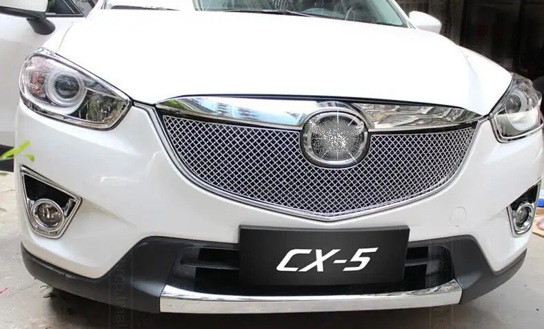 

stainless steel center Front Grille Grill trims for Mazda CX-5 2013-2015 2.0L