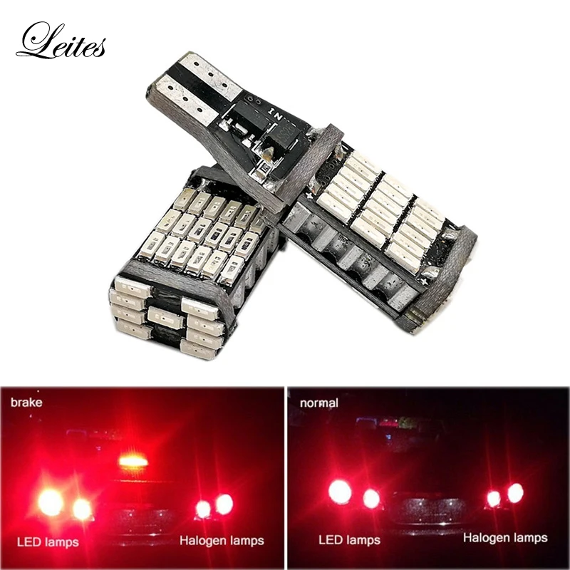 

2pcs 921 912 9062pcs T15 W5W 4014 45-SMD LED Lights Bulb For Car Replacement Bulbs Backup Reverse Side Marker Light Red