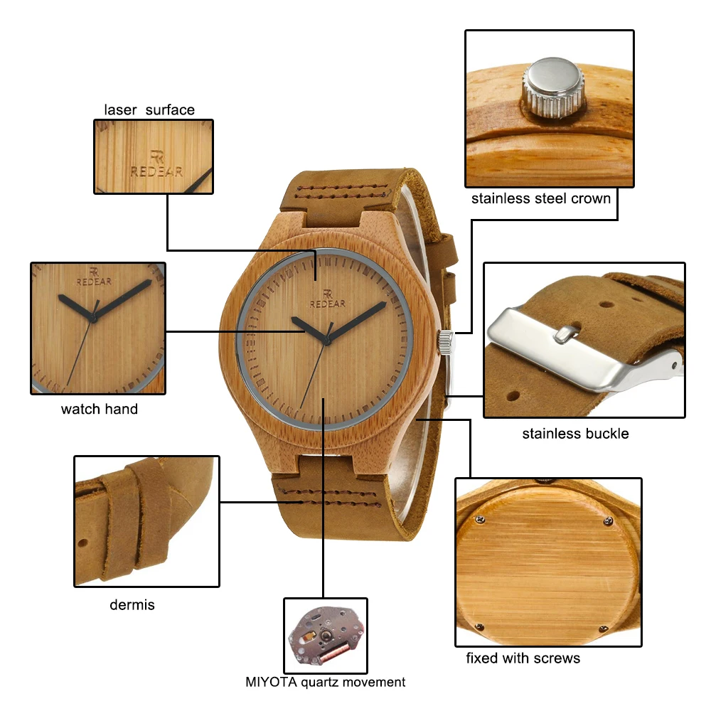 para Homens Handmade Casamento Banda Quartzo Relógio
