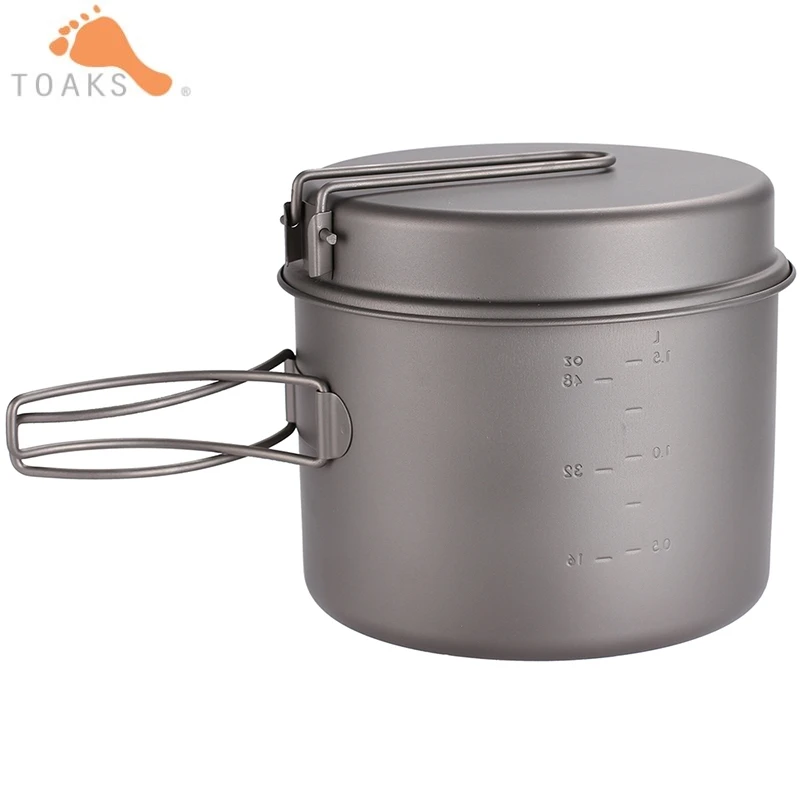 TOAKS 1600 ml utensilios de cocina conjunto de ultraligero de olla y sartén de Camping al aire libre de Picnic vajilla bacteriostático CKW-1600