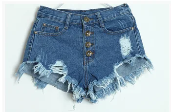 

Summer high waist shorts white ripped mini denim jeans shorts women short sexy feminino hot plus size bottoms 2018