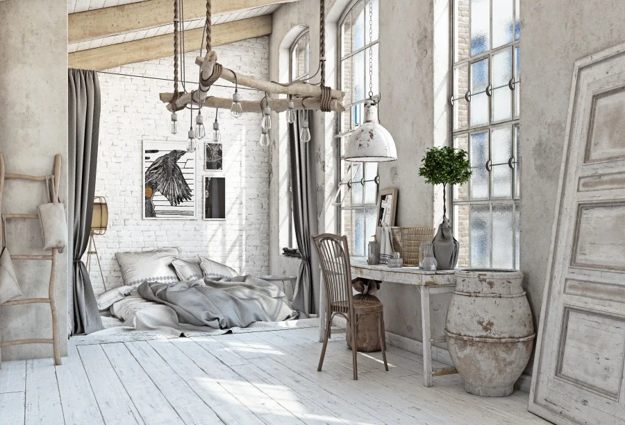 

Laeacco Old Rural House Gray Furniture Simple Decor Baby Pet Portrait Interior Photo Backgrounds Photo Backdrop For Photo Studio