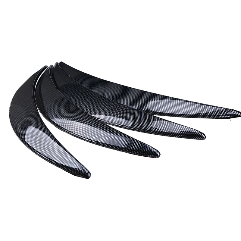  POSSBAY Car Wheel Eyebrow Arch Wheel Eyebrow Protector Chrome/Imitation Carbon Fiber Mud Guard Univ