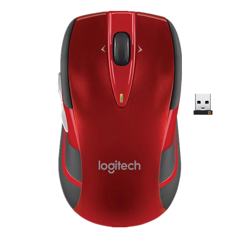 Оригинальная logitech M545 Беспроводной Мышь лазерный 2.4GH Беспроводной Мышь с двумя дополнительными кнопки для большого пальца для ПК игровой ноутбук для дома и офиса Мышь - Цвет: RED