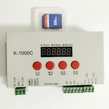 

K-1000C (T-1000S Updated) Program LED controller K1000C WS2812B,WS2811,APA102,T1000S WS2813 2048 Pixels Controller DC5-24V