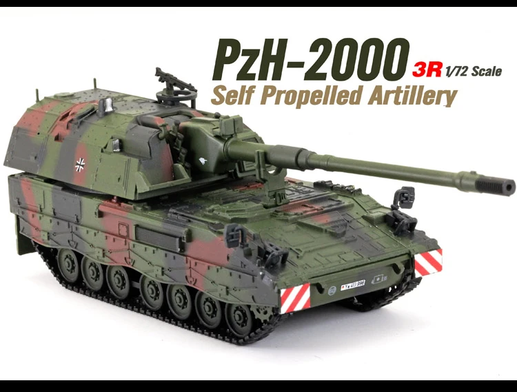 Panzerkampf 1/72 Scale PzH-2000 Self Propelled Artillery Diecast Metal Tank Model Toy for Collection,Gift,Kids