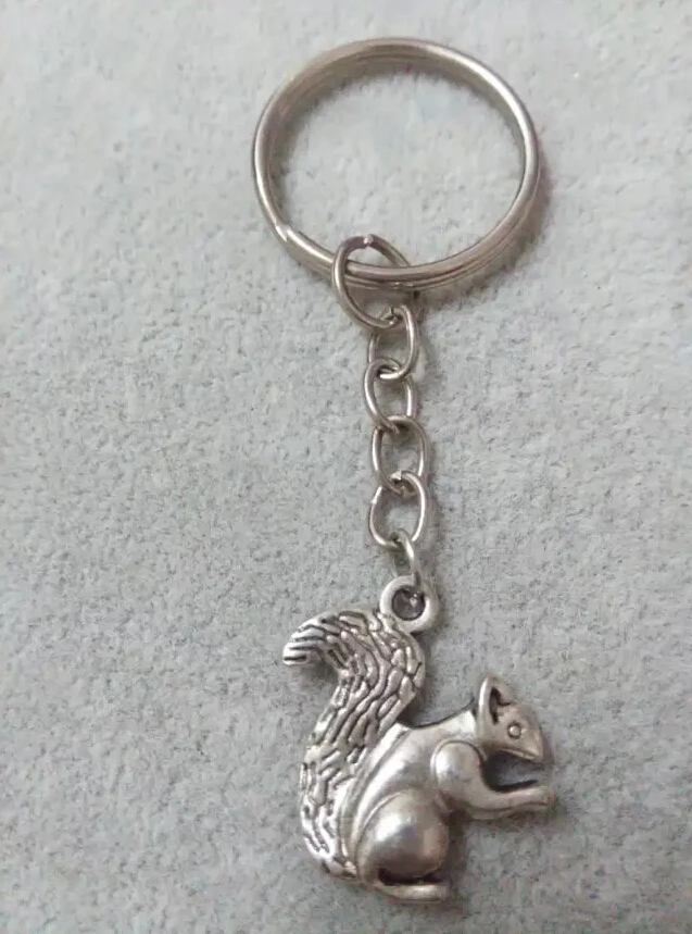 "Cute squirrel"key chain simple atmosphere Pendant Fit DIY charm