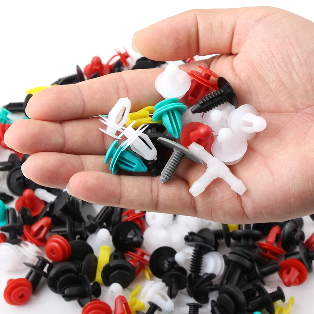 

200 Pcs Universal Mixed Plastic Fastener Car Bumper Fender Clips Auto Trim Clip Rivet Fit For All Car Interior Accessories