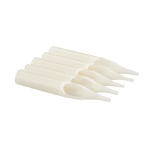 YOST 50 шт стерильные Ассорти пластиковые одноразовые наконечники татуировки белые насадки трубка 7 футов