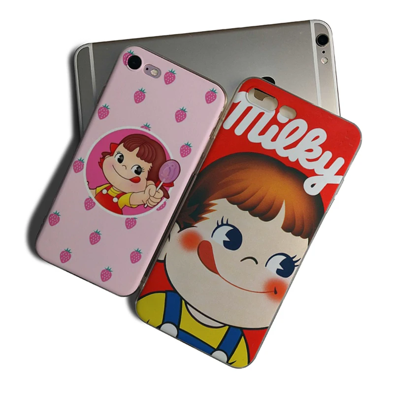 

IMIDO Fujiya Milky Peko chan Case Soft TPU Coque For Iphone 6 6S 6PLUS 6SPLUS 7 8 7PLUS 8PLUS X XS XR XSMAX 5 5S SE
