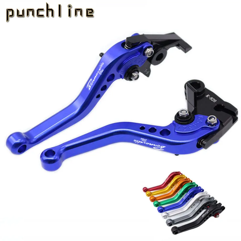 

LOGO BONNEVILLE For Triumph BONNEVILLE /SE/T100/Black 2006-2015 Motorcycle Accessories Aluminum short Brake Clutch Levers