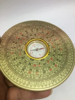 

Chinese FENG SHUI Dragon Metal & Wood MAGNETIC Compass in RED Plastic Case NEW metal handicraft Family decoration crafts g