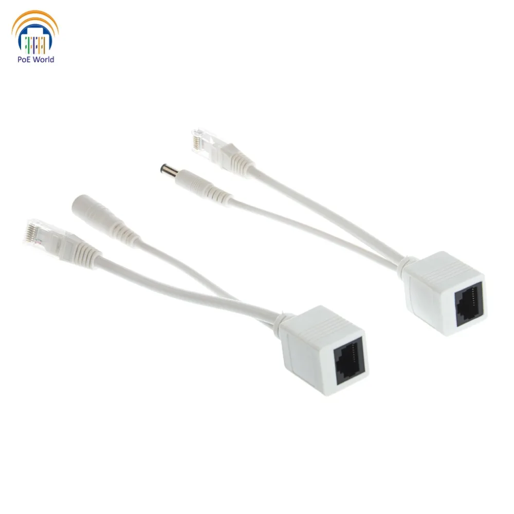 Адаптер POE для камеры Hikvision Power over ethernet Пассивный разветвитель инжектор питания