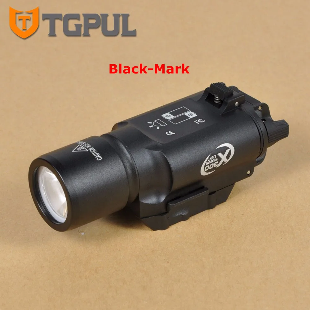 

TGPUL Tactical Pistol Rifle Flashlight X300 LED Weapon White Light 500 Lumens For Hunting Shooting