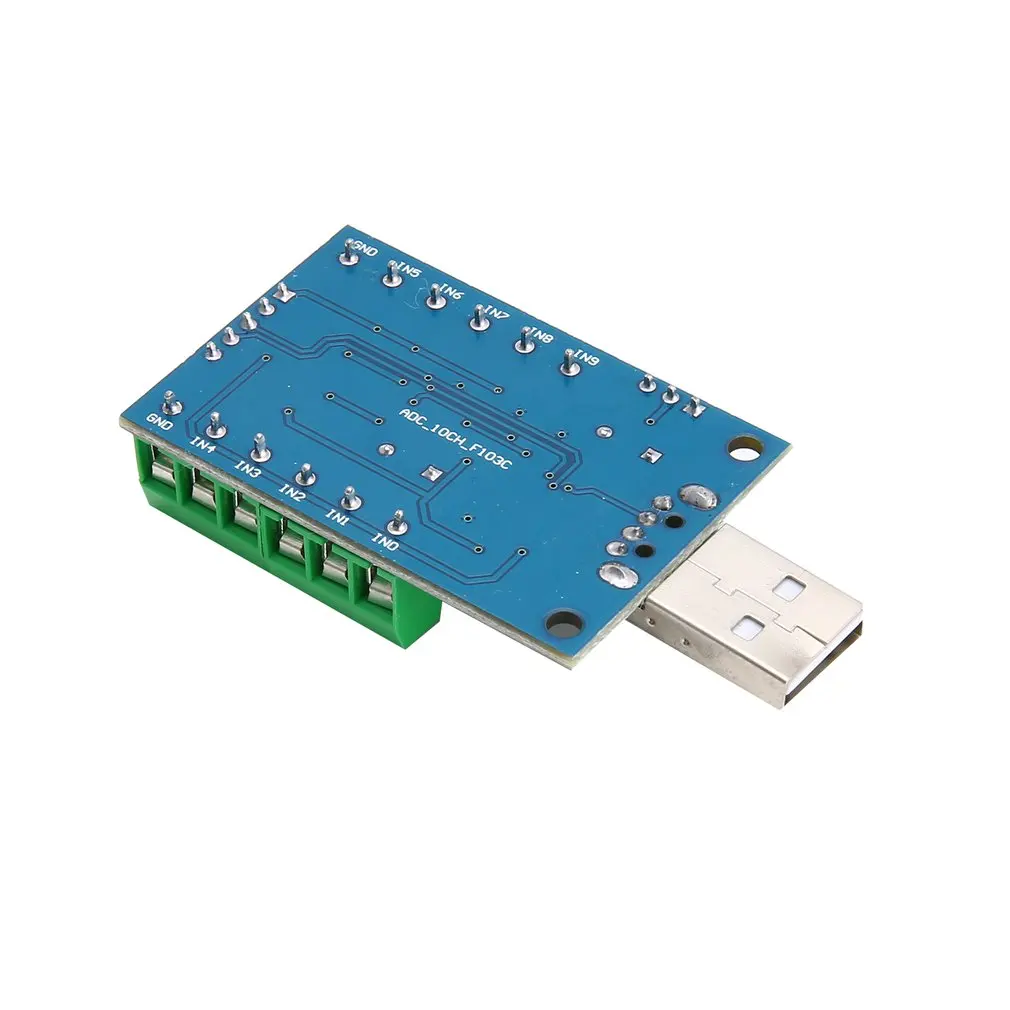 STM32 USB интерфейс 12 бит 10 каналов AD выборки сбора данных STM32 коммуникационная плата интерфейса UART ADC модуль