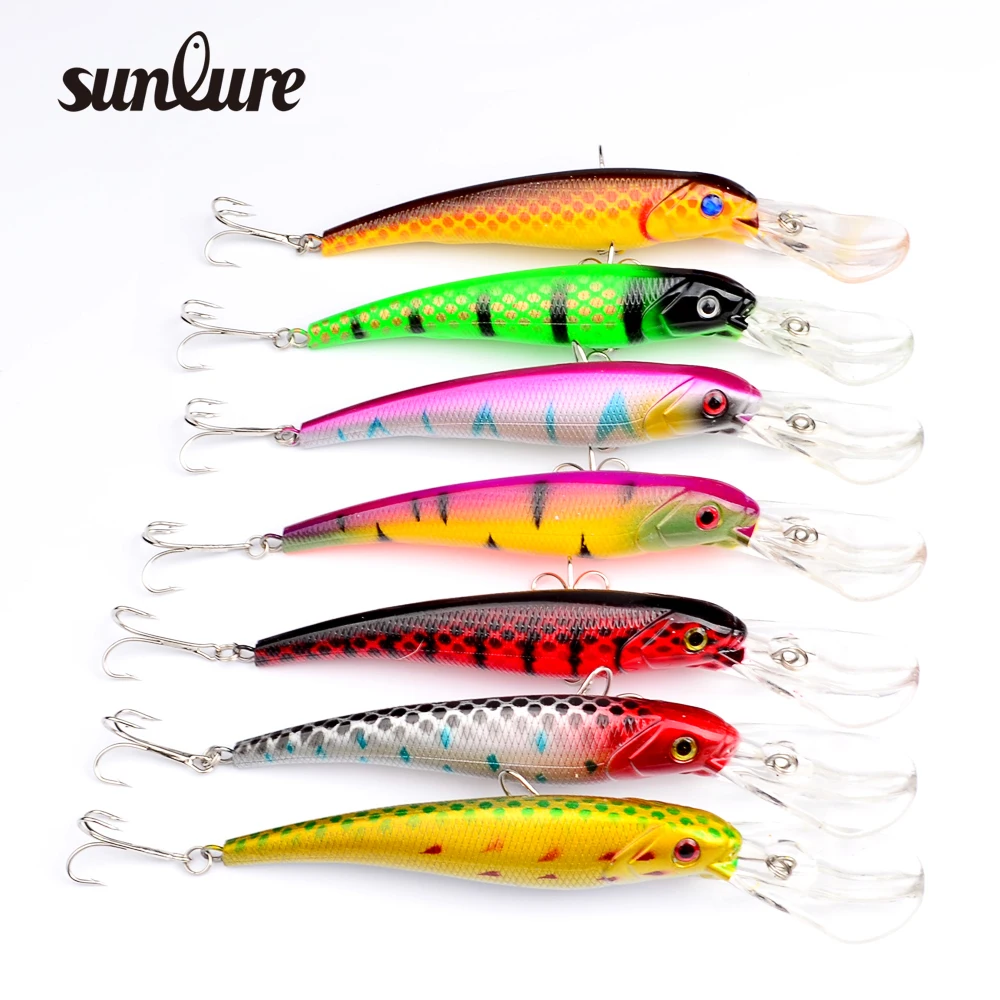 7pc Huge fishing lures 6.5" 16.5cm/27.96g 0.99oz 7 color fishing tackle