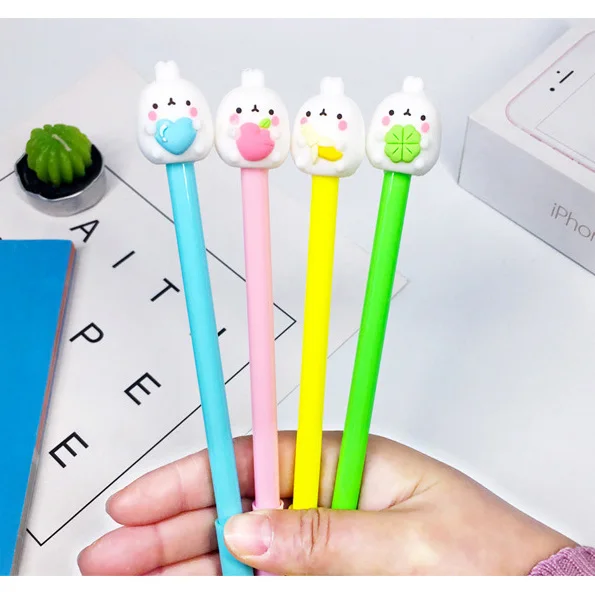 

40pcs Kawaii Pen Cute Creative Molang Lovely Gel Pens for School Student Office Writing Supplies Cartoon Pen Korean Stationary