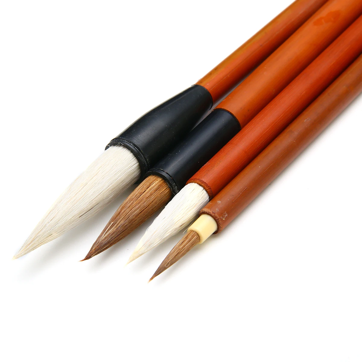 4Pcs Wolf Hair/Sheep Hair Artist Drawing Brush Chinese Painting Brushes Watercolor Painting Calligraphy Writing Tool