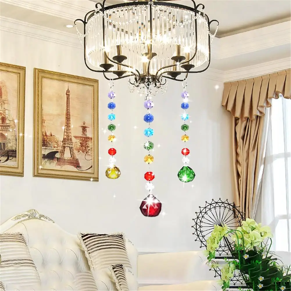 

Crystal lighting color crystal ball pendant color octagonal beads
