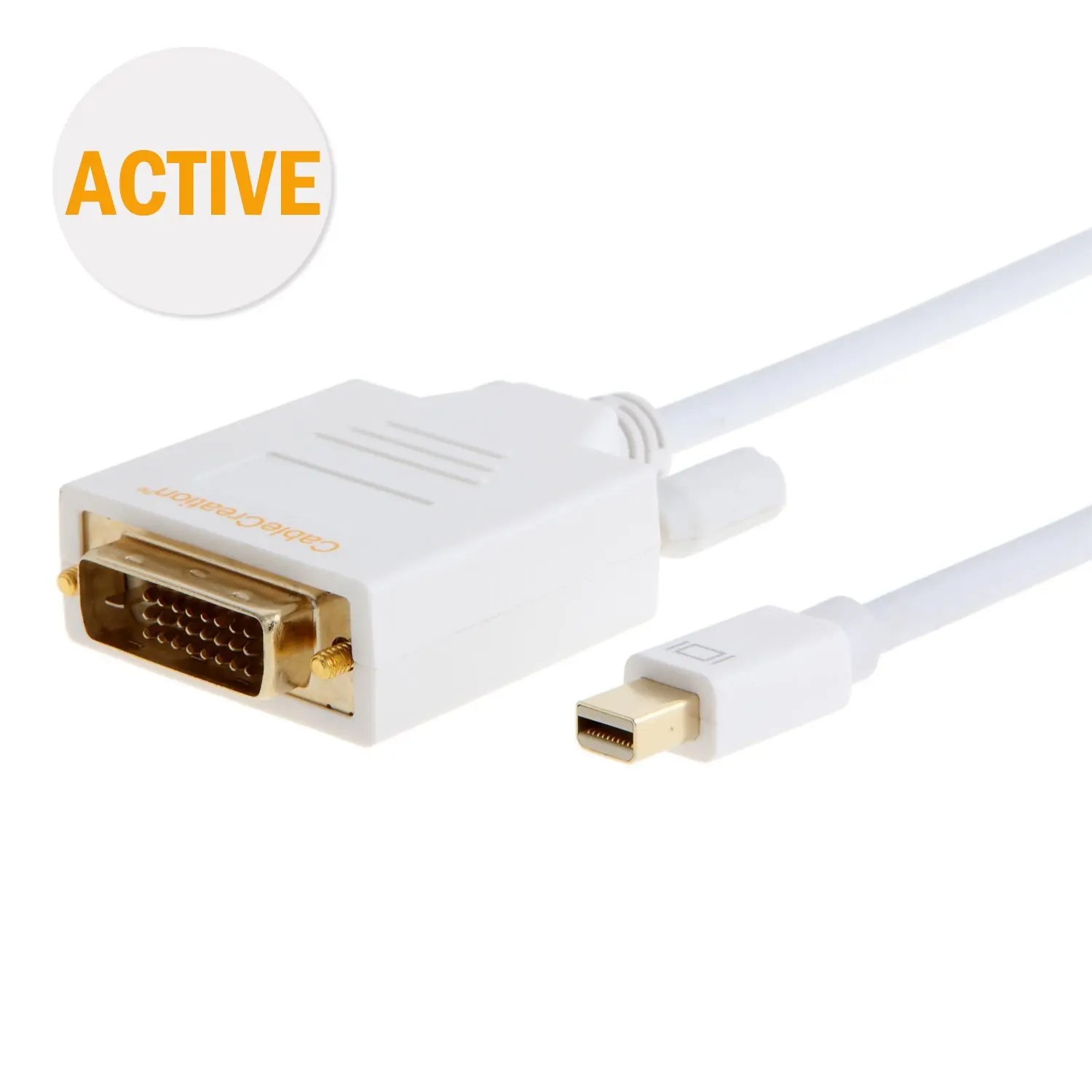 Mini DP к DVI jorinдо (Active) Мини кабель дисплея (совместим с портом Thunderbolt) 6 футов белый