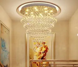 Светодиодный Современный Творческий потолочный светильник Роскошные K9 кристалл для Лестницы Ресторан Гостиная дома светотехническая