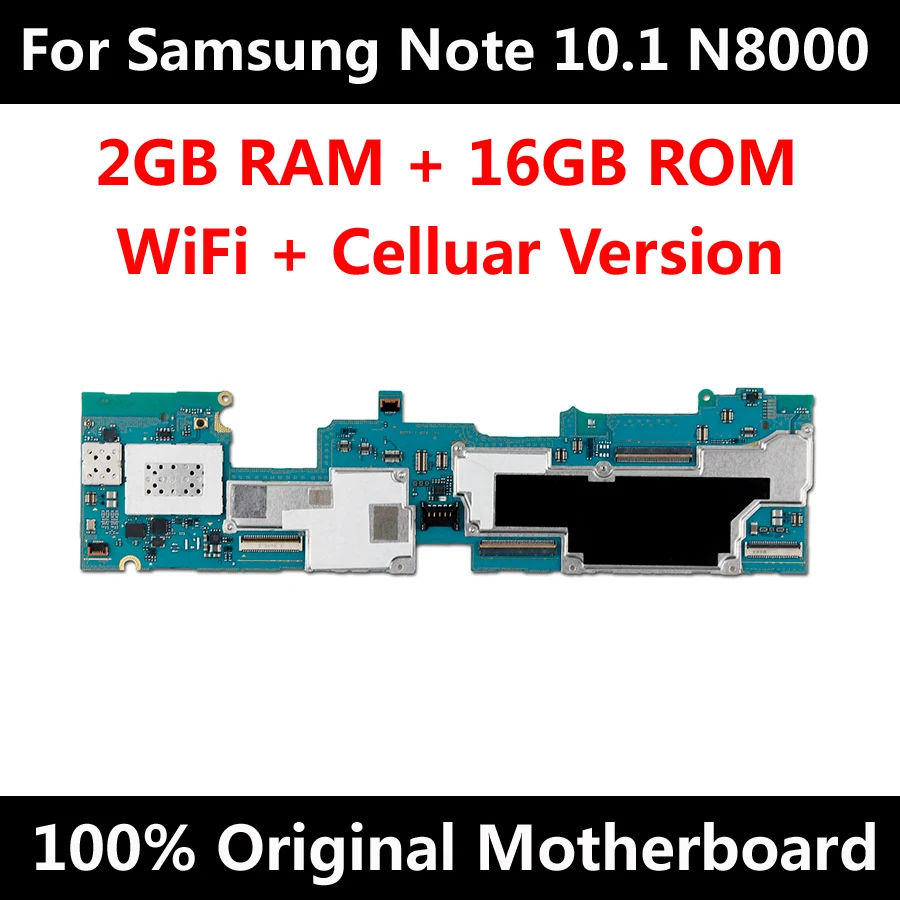 Разблокированная материнская плата для Samsung Note 10 1 N8000 N8010 Wifi + Celluar версия с полным