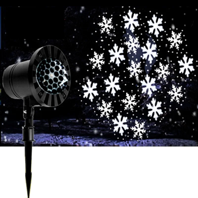 

Snowflake led projector lighting AC100-240V Home Outdoor decoration atmosphere Lighting for Party Wedding Holiday
