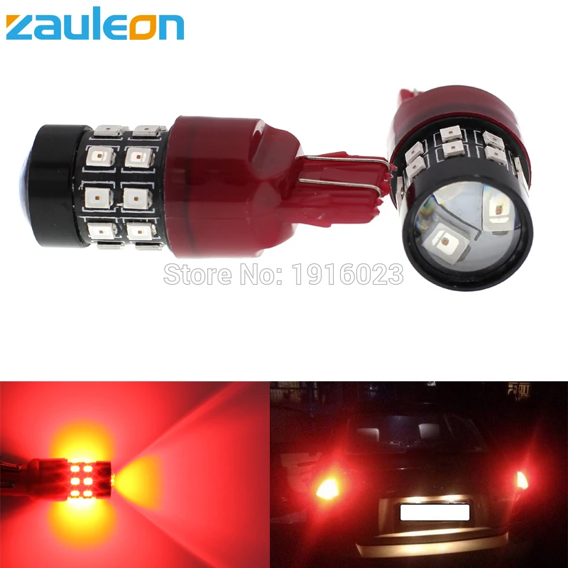 Zauleon 2 шт. T20 7443 7443R W21/5 Вт Красный светодиодный 244 лампа люмен для торцевой лампы