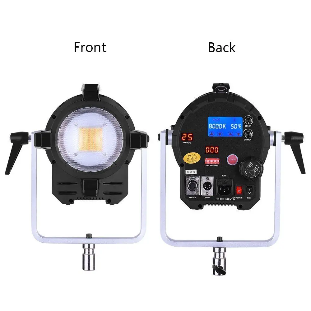 Falconeyes 160 w 프레 넬 led 빛 바이 컬러 조정 가능한 스튜디오 비디오 빛 dmx512 시스템 냉각 팬 CLL-1600TDX led 빛