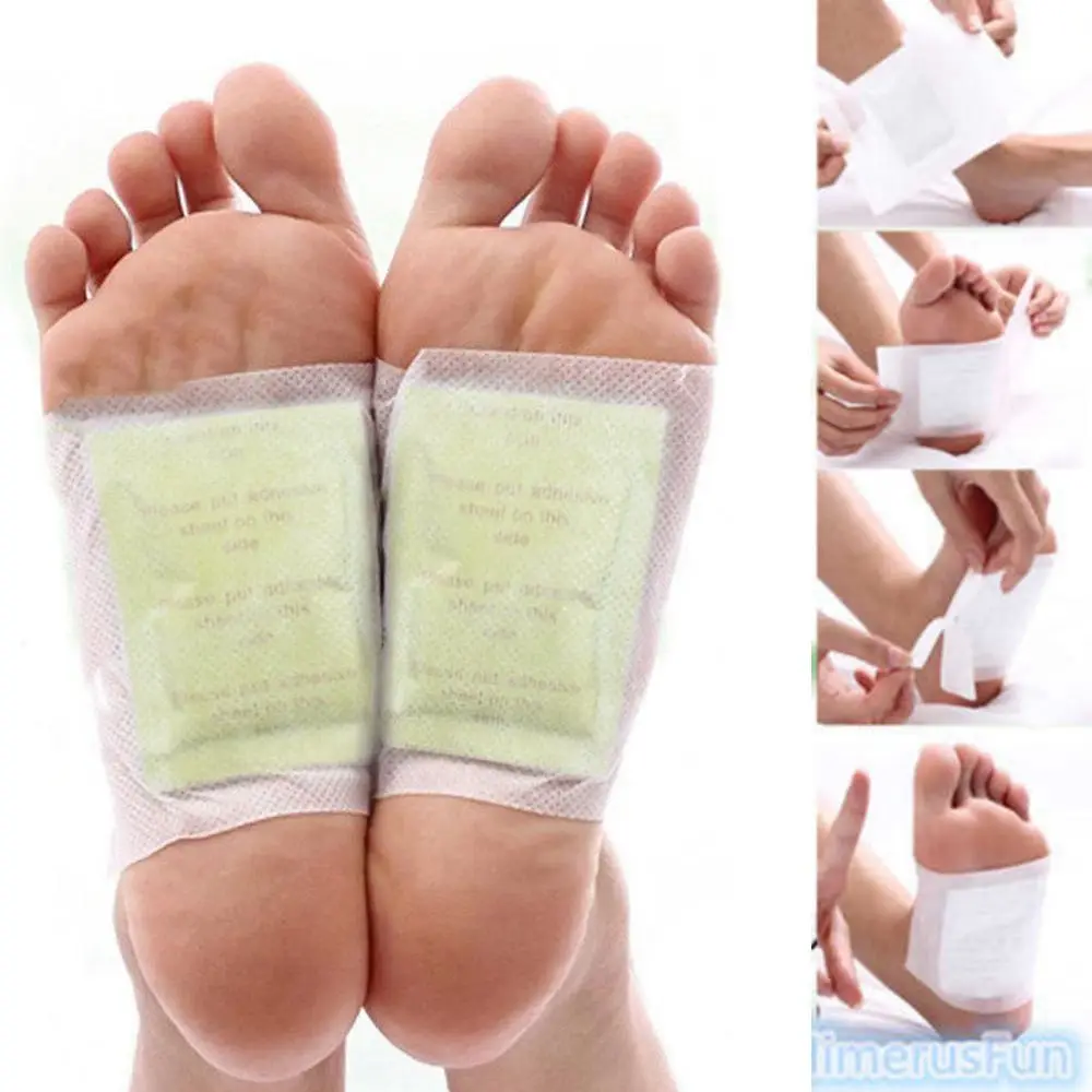 10Pcs Chinese Medicine Foot Pads Patches With Adhesive Foot Care Tool