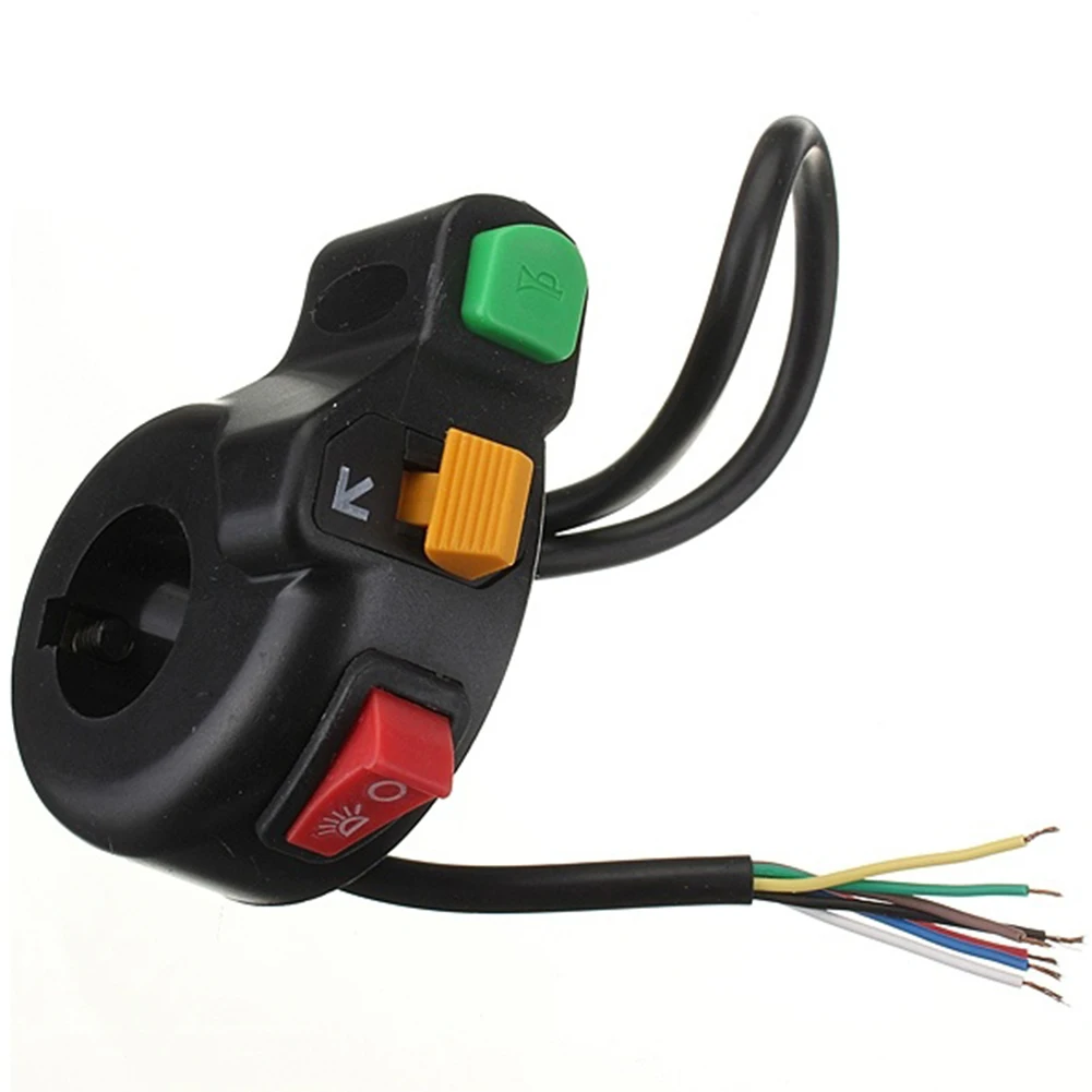 

3 in 1 Horn Light Turn Signals On/Off Switch 7/8inch Motorcycle Scooter Moto Dirt Pit ATV Switch Horn Turn Signals On/Off Light