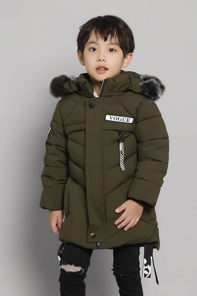 Зимние куртки для мальчиков, теплое пальто, детская одежда, зимний комбинезон, верхняя одежда и пальто, детская одежда, куртка с меховым капюшоном для малышей, парки для младенцев