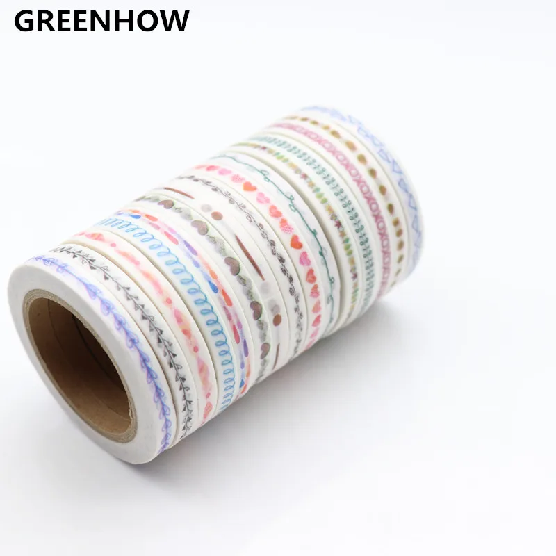 

GREENHOW 1PC 5MM*7M Cute Fish Floral Washi Tape Sticky Adhesive Tape Scrapbooking 4200