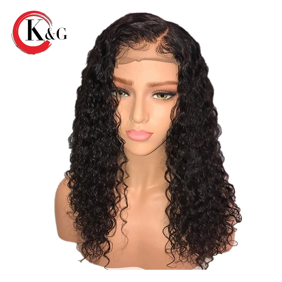 Kungang бразильский Синтетические волосы на кружеве человеческих волос парики с волосами младенца кудрявые вьющиеся Синтетические волосы на кружеве Волосы remy обесцвеченные парики вида шишка-пучок-американском стиле