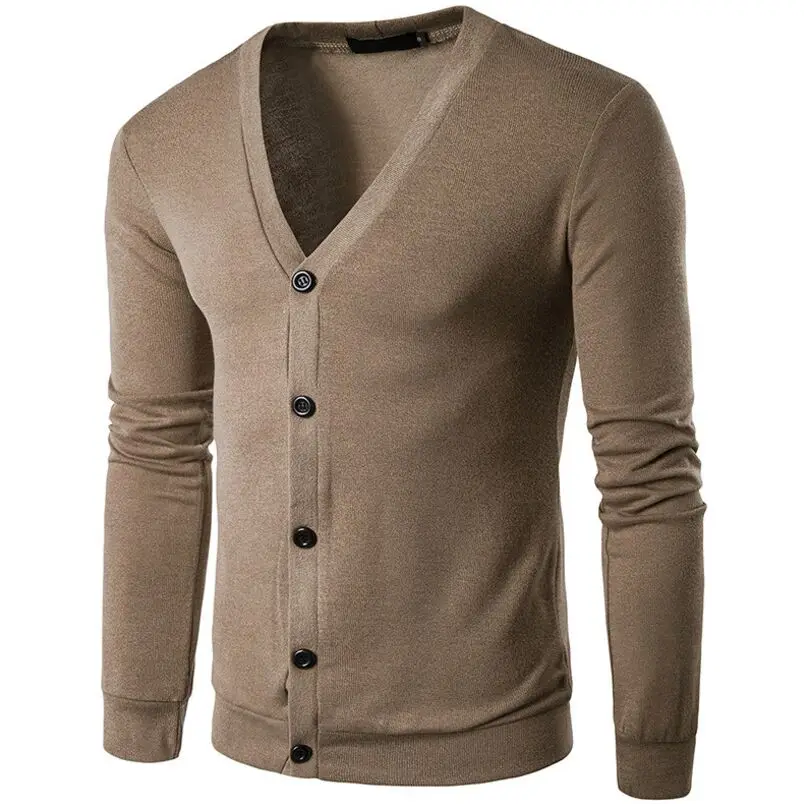 spring and autumn brand knitted cardigan Sweater men plus