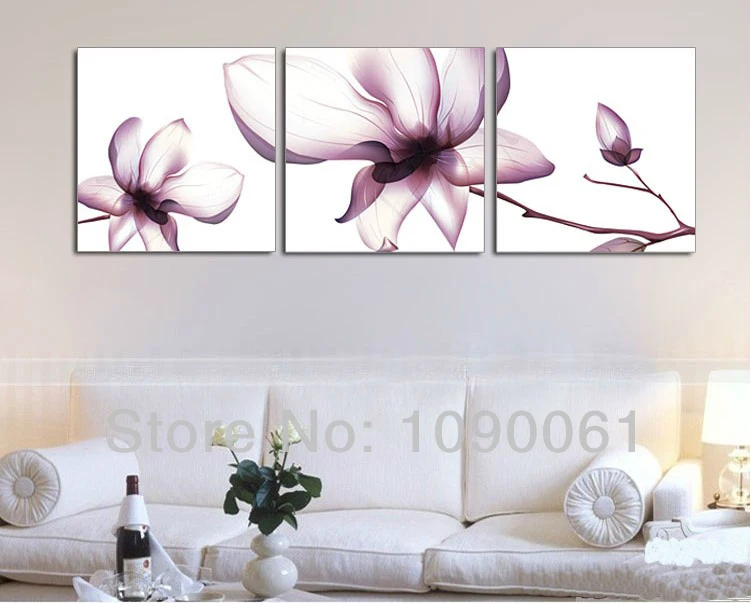 Abstract Transpa Flowers Hand Painting On Canvas Wall Art Sets Abstract Transpa Flowers Hand Painting On Canvas Wall Art Sets Of 3 Piece Decoration Pictures For Home With No Frame