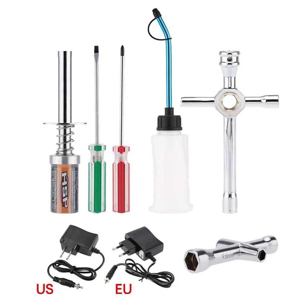 

For HSP 80141 Rechargeable Glow Plug starter Igniter AC Charger Ignition kit for Gas Nitro Engine Power 1/10 1/8 RC Car Engines