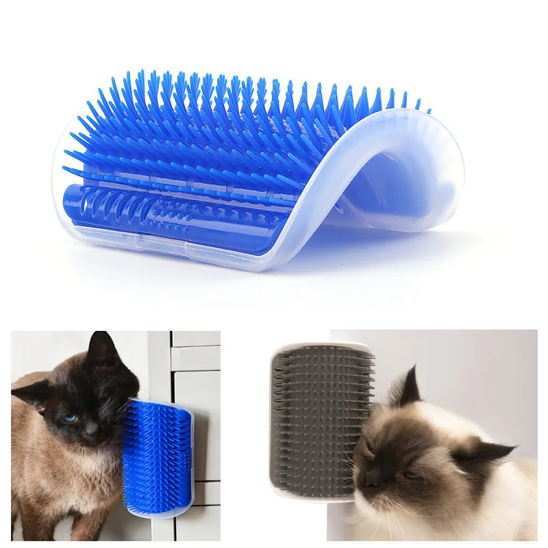 

Cat Self Grooming Comb Deshedding Brush Kitten Hair Removal Tool Shedding Trimming Pet Back Gentle Massage Device With Catnip