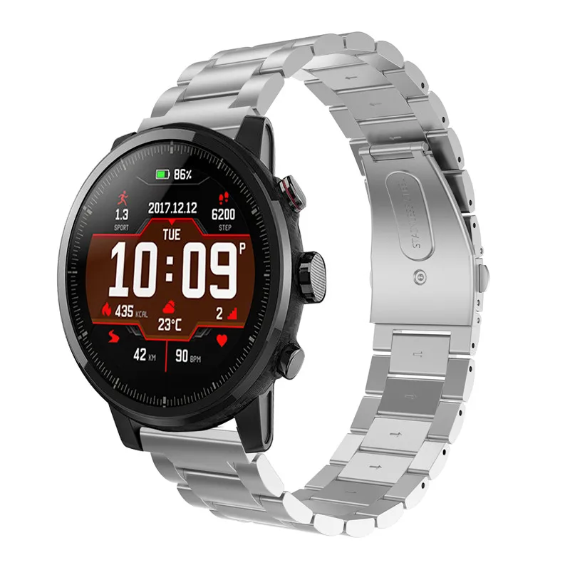 Для оригинальных Xiaomi Huami Amazfit Stratos 2 2 S/для amazfit pace браслет ремешок Смарт-часы 22 мм браслет из нержавеющей стали