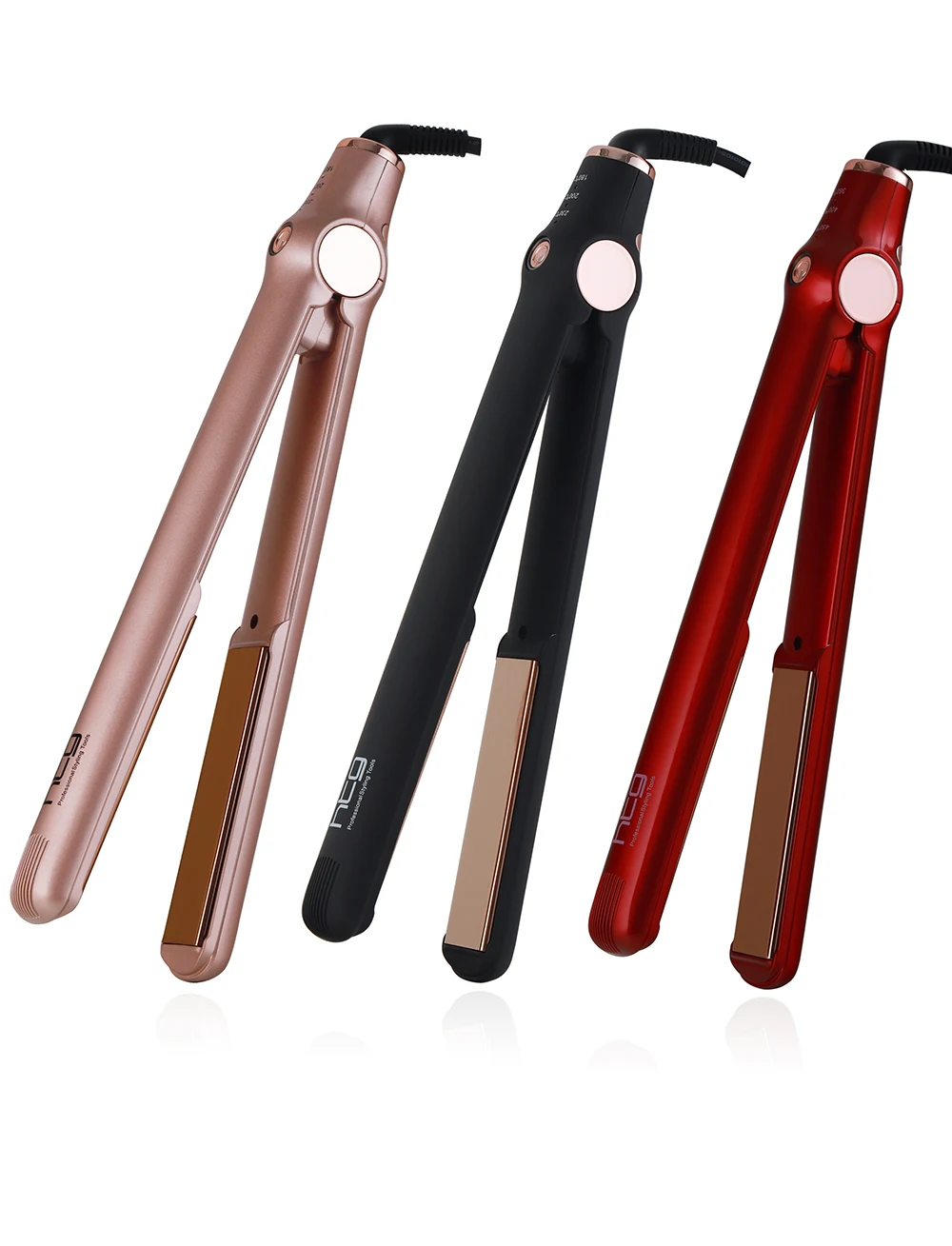 HTG Professional Hair Straightener Hair Flat Iron styling tools Rose