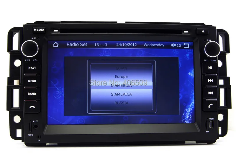 Perfect 2-Din Head Unit Car DVD Player for GMC Yukon Tahoe Acadia 2007-2012 with GPS Navigation Nav Radio Bluetooth USB AUX Audio Video 2