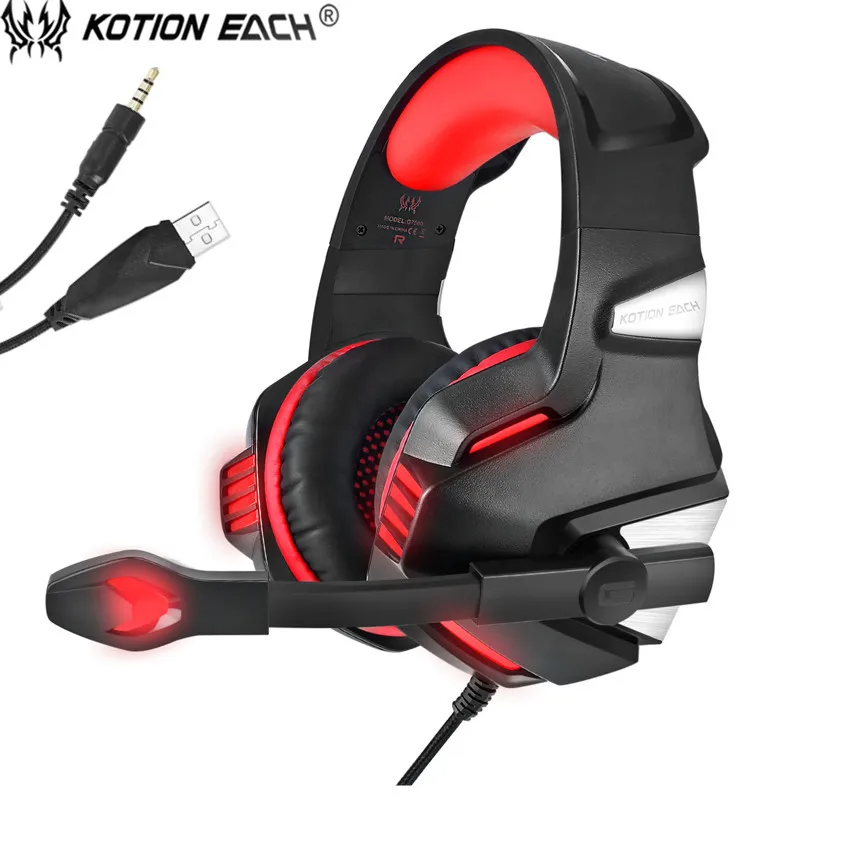 KOTION EACH G7500 игровая гарнитура наушники со светодиодным микрофоном бас для нового