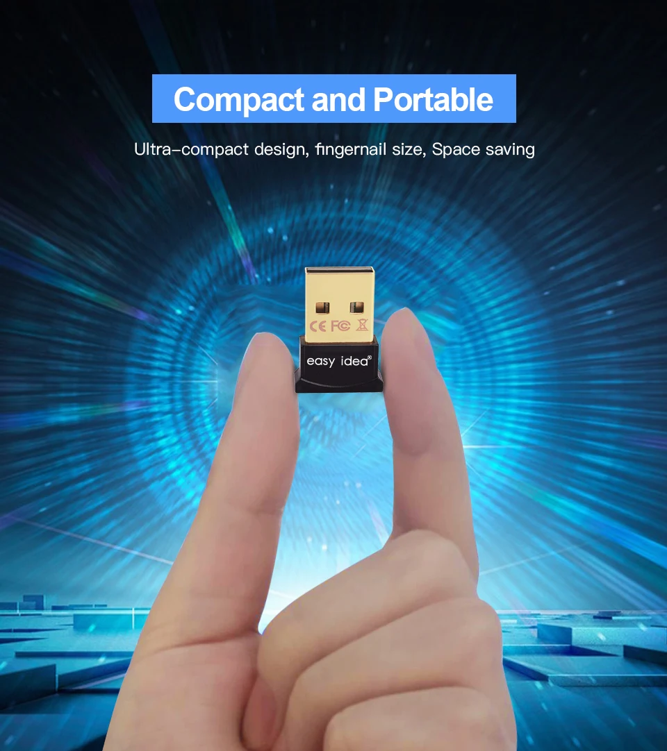 Easyidea Bluetooth адаптер USB ключ для компьютера ПК беспроводной USB Bluetooth передатчик 4,0 музыкальный приемник Bluetooth адаптер