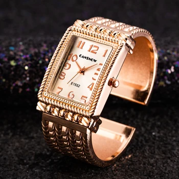 

2019 New Design Womens Watch Luxury Fashion Rose Gold Bangle Bracelet Watch Ladies Rectangle Dress Watches Zegarek Damski